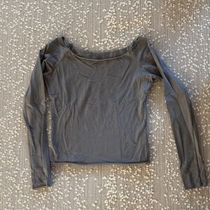 Brandy Melville Slate Gray Long Sleeve Tee